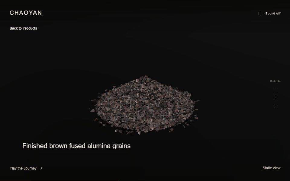 Finished brown fused alumina grains
